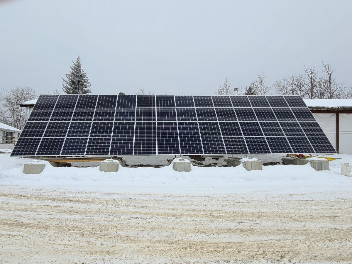 12 kW ground-mount solar installation